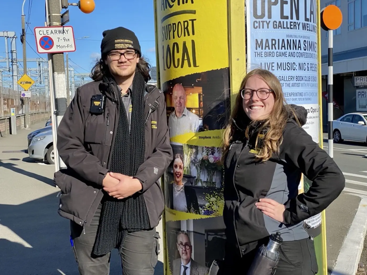 Two Wellington City Council parking officers.